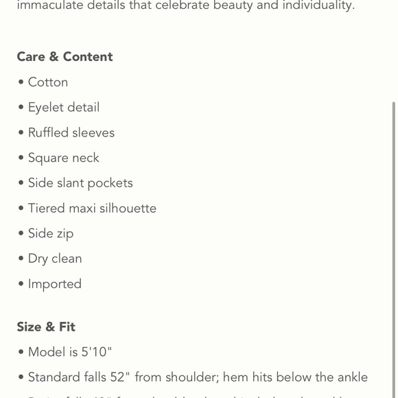 Anthropologie FALLON EYELET MAXI DRESS - Picture 12 of 12